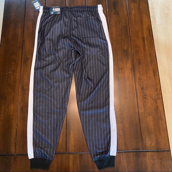 COPY - NBA Official Black Jogger Sweatpants with White Pinstripes Comfort Fit N… - Picture 4 of 9